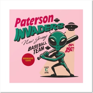 Defunct Paterson Invaders Minor League Baseball Team Posters and Art